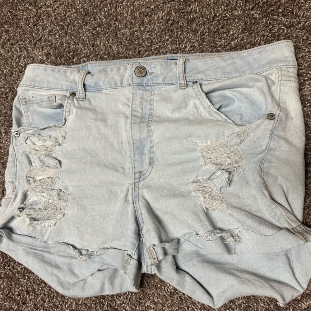 Aeropostale Ripped Blue Jean Shorts Women’s Size 14